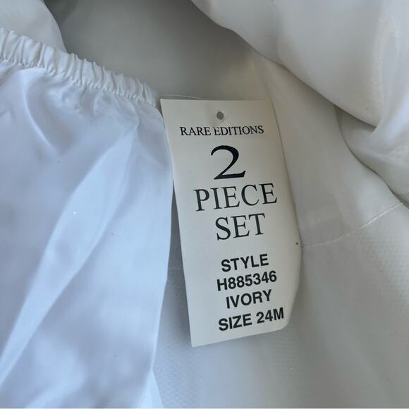 Rare Editions Gold Ruffle Sparkle Bow Special Occasion Dress Girls Size 24 M - Picture 7 of 10